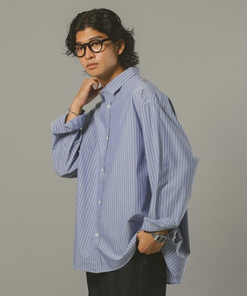 RAGEBLUE（レイジブルー）の「ストライプ柄ブロードシャツ（シャツ/ブラウス・メンズ・グレー系その他/ブルー系その他・LARGE/MEDIUM/SMALL）」の13枚目の写真