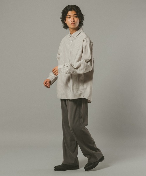 RAGEBLUE（レイジブルー）の「ストライプ柄ブロードシャツ（シャツ/ブラウス・メンズ・グレー系その他/ブルー系その他・LARGE/MEDIUM/SMALL）」の4枚目の写真