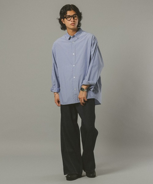 RAGEBLUE（レイジブルー）の「ストライプ柄ブロードシャツ（シャツ/ブラウス・メンズ・グレー系その他/ブルー系その他・LARGE/MEDIUM/SMALL）」の8枚目の写真