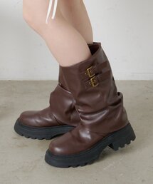 w closet | 【25AW】ベルト付カバーミドルブーツ(ブーツ)