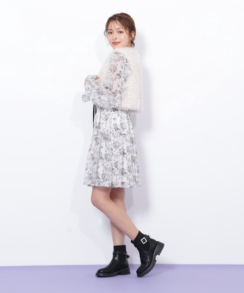 JILL by JILL STUART(ジルバイジルスチュアート)の「◇リボン付きボアベスト(ベスト・レディース・ブラウン/ホワイト・FREE)」の14枚目の写真