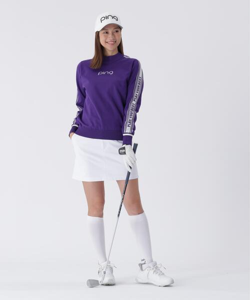【グレー】全方向コットンストレッチツイル台形スカート <LADIES> (LADIES) PING APPAREL】全方向コットンストレッチツイル台形スカート ＜LADIES