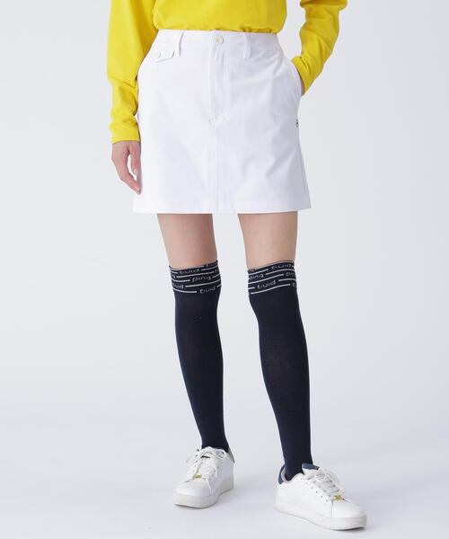 PING(ピン)の「【PING APPAREL】全方向コットンストレッチツイル台形スカート <LADIES> (LADIES)(スカート・レディース・ホワイト/ネイビー/グレー・L/M/S)」の2枚目の写真