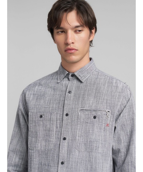 REPLAY(リプレイ)の「コットンシャンブレーシャツ(シャツ/ブラウス・メンズ・ライトグレー・X-LARGE/LARGE/MEDIUM/SMALL)」の5枚目の写真