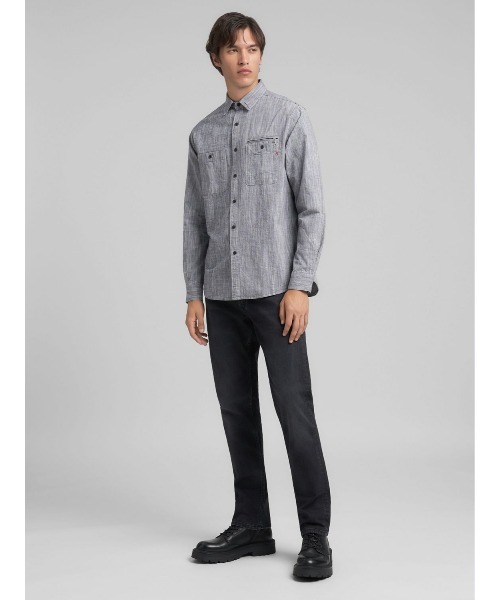 REPLAY(リプレイ)の「コットンシャンブレーシャツ(シャツ/ブラウス・メンズ・ライトグレー・X-LARGE/LARGE/MEDIUM/SMALL)」の6枚目の写真