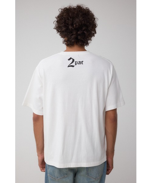 AZUL by moussy(アズールバイマウジー)の「【2PAC】ビンテージラップ半袖TEE(Tシャツ/カットソー・メンズ・ブラック/ホワイト・FREE)」の8枚目の写真