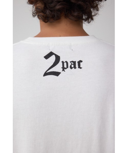 AZUL by moussy(アズールバイマウジー)の「【2PAC】ビンテージラップ半袖TEE(Tシャツ/カットソー・メンズ・ブラック/ホワイト・FREE)」の9枚目の写真