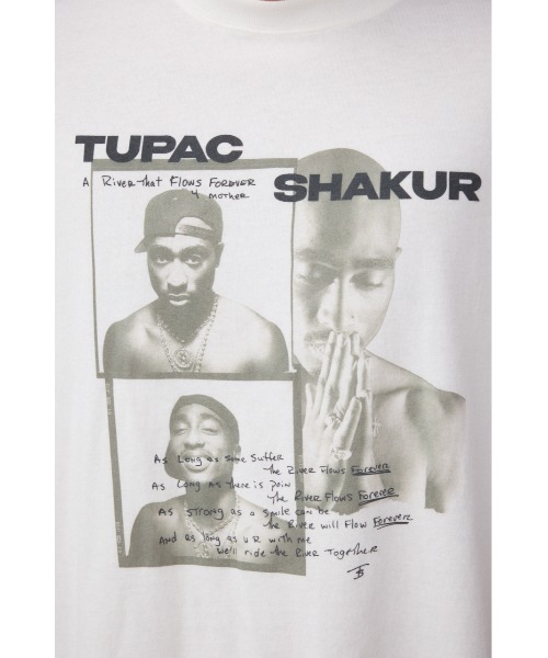 AZUL by moussy(アズールバイマウジー)の「【2PAC】ビンテージラップ半袖TEE(Tシャツ/カットソー・メンズ・ブラック/ホワイト・FREE)」の11枚目の写真
