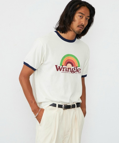 セール】Lee/リー レインボーロゴ WRINGER Tシャツ/ロゴTシャツ