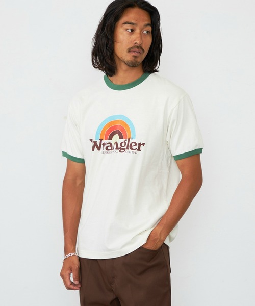 セール】Lee/リー レインボーロゴ WRINGER Tシャツ/ロゴTシャツ