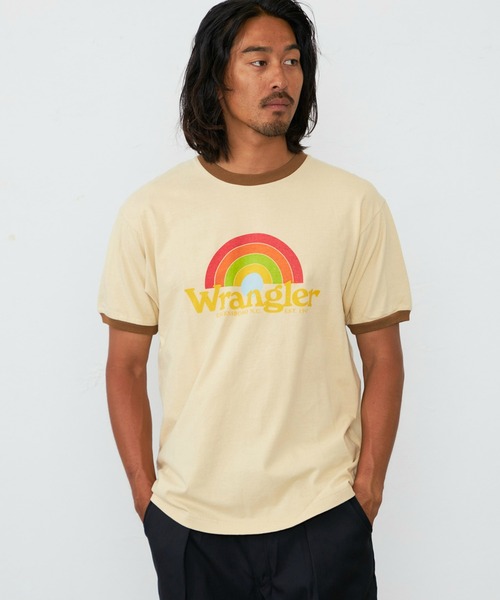 セール】Lee/リー レインボーロゴ WRINGER Tシャツ/ロゴTシャツ