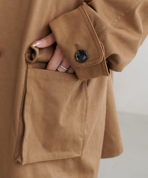 【希少】クリスチャンディオール フェイクムートン スエード コート エンブレム こなれて差が付く!】フェイクスエードカーコート（その他アウター