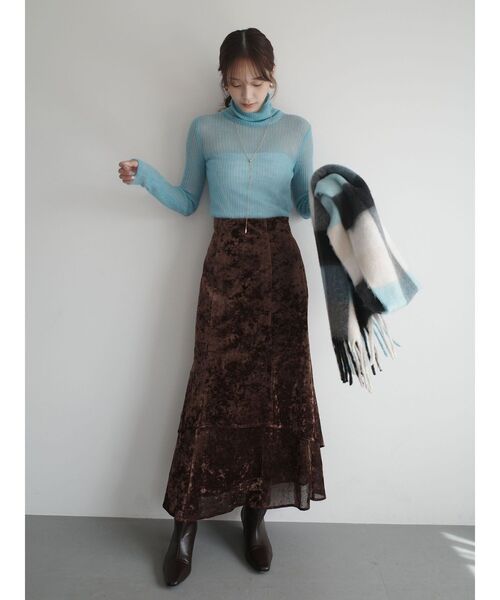 LAGUNAMOON（ラグナムーン）の「アルパカシアータートルニットプルオーバー（ニット/セーター・レディース・アイボリー/ブラック/ブルー/ピンク・FREE）」の9枚目の写真