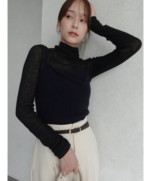 LAGUNAMOON（ラグナムーン）の「アルパカシアータートルニットプルオーバー（ニット/セーター・レディース・アイボリー/ブラック/ブルー/ピンク・FREE）」の16枚目の写真