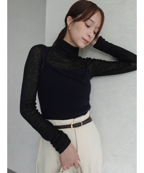 LAGUNAMOON(ラグナムーン)の「アルパカシアータートルニットプルオーバー(ニット/セーター・レディース・アイボリー/ブラック/ブルー/ピンク・FREE)」の13枚目の写真