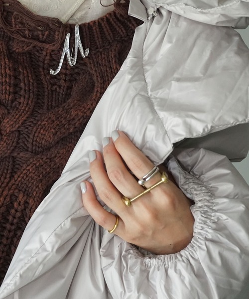 chuclla（チュクラ）の「ワイドボリューム パッファージャケット chw25a054（ダウンジャケット/コート・レディース・アイボリー/ブラック・FREE）」の8枚目の写真