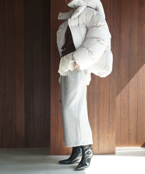 chuclla（チュクラ）の「ワイドボリューム パッファージャケット chw25a054（ダウンジャケット/コート・レディース・アイボリー/ブラック・FREE）」の10枚目の写真