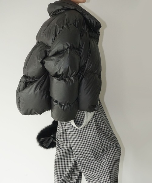 chuclla（チュクラ）の「ワイドボリューム パッファージャケット chw25a054（ダウンジャケット/コート・レディース・アイボリー/ブラック・FREE）」の13枚目の写真