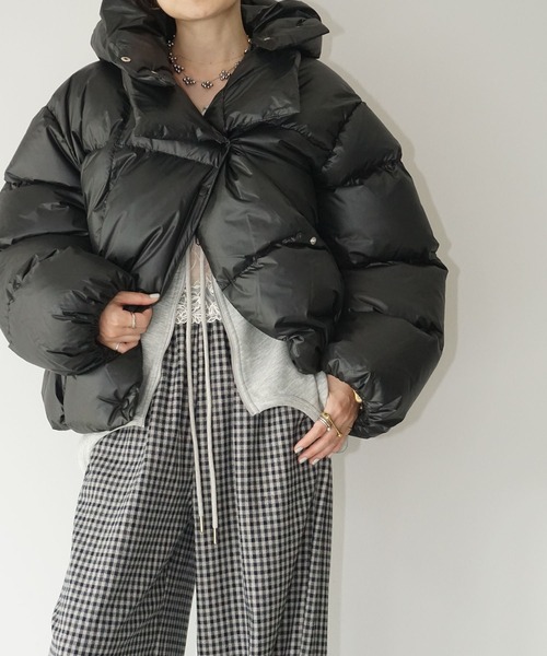 chuclla（チュクラ）の「ワイドボリューム パッファージャケット chw25a054（ダウンジャケット/コート・レディース・アイボリー/ブラック・FREE）」の18枚目の写真