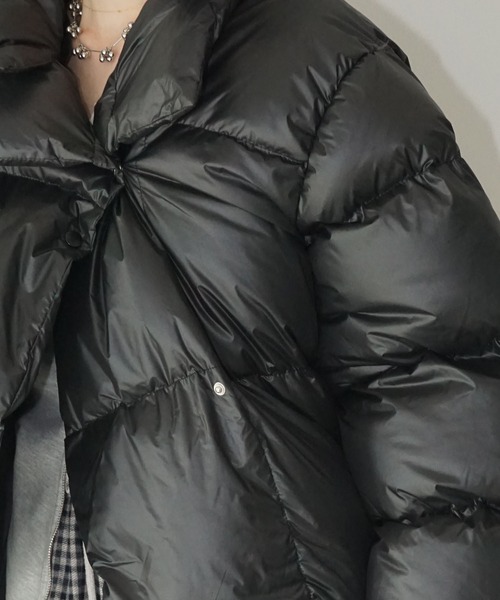 chuclla（チュクラ）の「ワイドボリューム パッファージャケット chw25a054（ダウンジャケット/コート・レディース・アイボリー/ブラック・FREE）」の19枚目の写真