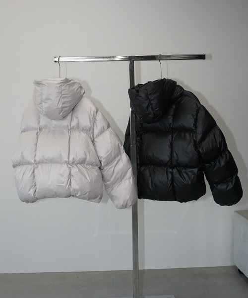 chuclla（チュクラ）の「ワイドボリューム パッファージャケット chw25a054（ダウンジャケット/コート・レディース・アイボリー/ブラック・FREE）」の21枚目の写真