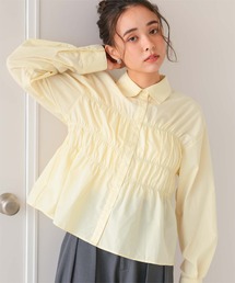 シャーリングブラウス