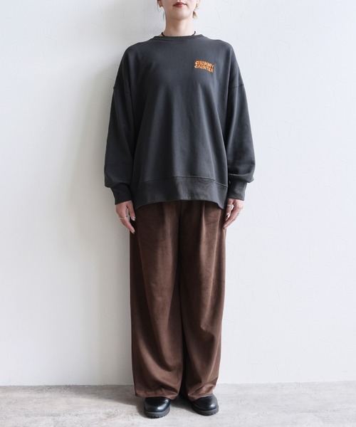 reca(レカ)の「お散歩フレンズロゴ発泡プリント&刺繍BIGスウェット(スウェット・レディース・チャコールグレー/ブルー/オートミール/キナリ・FREE)」の11枚目の写真