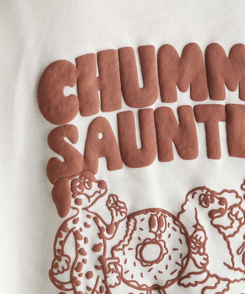 reca(レカ)の「お散歩フレンズロゴ発泡プリント&刺繍BIGスウェット(スウェット・レディース・チャコールグレー/ブルー/オートミール/キナリ・FREE)」の6枚目の写真