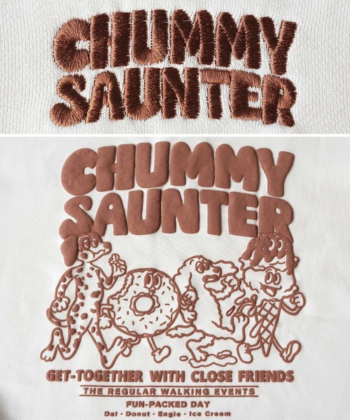 reca(レカ)の「お散歩フレンズロゴ発泡プリント&刺繍BIGスウェット(スウェット・レディース・チャコールグレー/ブルー/オートミール/キナリ・FREE)」の21枚目の写真