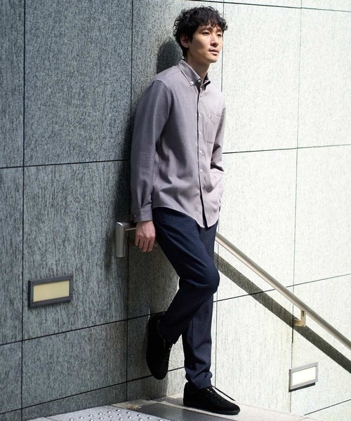 a.v.v（アーヴェヴェ）の「【春の通勤におすすめ/イージーケア/洗濯機で洗える】デニムライクストレッチスラックス〈ON/OFF SERIES〉（その他パンツ・メンズ・チャコールグレー/ネイビー/ブラック・44/48/50/46）」の15枚目の写真