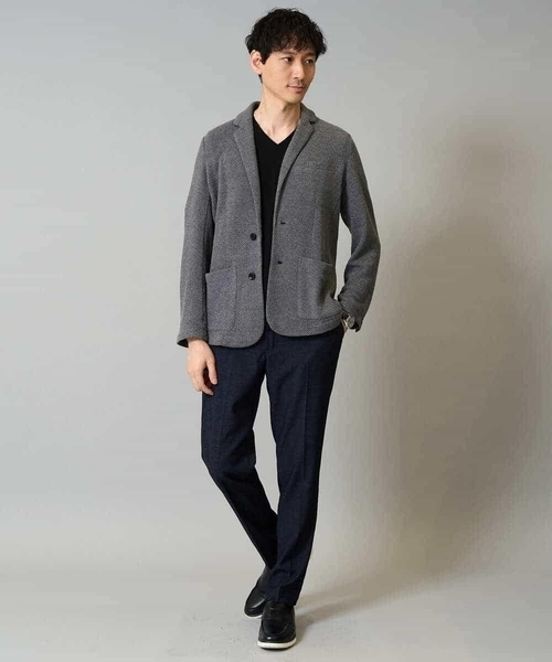 a.v.v（アーヴェヴェ）の「【春の通勤におすすめ/イージーケア/洗濯機で洗える】デニムライクストレッチスラックス〈ON/OFF SERIES〉（その他パンツ・メンズ・チャコールグレー/ネイビー/ブラック・44/48/50/46）」の19枚目の写真