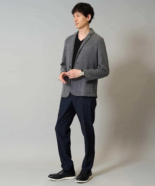 a.v.v（アーヴェヴェ）の「【春の通勤におすすめ/イージーケア/洗濯機で洗える】デニムライクストレッチスラックス〈ON/OFF SERIES〉（その他パンツ・メンズ・チャコールグレー/ネイビー/ブラック・44/48/50/46）」の21枚目の写真