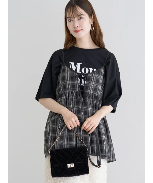 【美品 】バーバリー キャミソール ノバチェック リボン M 美品】バーバリーブルーレーベル ノバチェック キャミソール