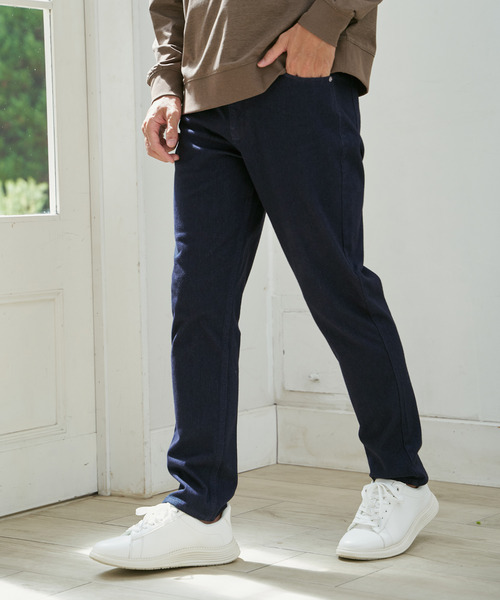 ikka（イッカ）の「GOKU楽パンツ EASY STRETCHデニム5P（デニムパンツ・メンズ・ブラック/ネイビー・S/M/L/XL）」の4枚目の写真