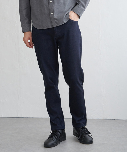 ikka（イッカ）の「GOKU楽パンツ EASY STRETCHデニム5P（デニムパンツ・メンズ・ブラック/ネイビー・S/M/L/XL）」の13枚目の写真