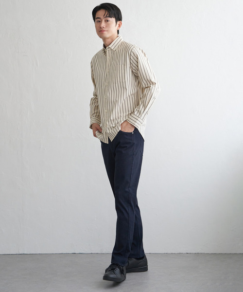 ikka（イッカ）の「GOKU楽パンツ EASY STRETCHデニム5P（デニムパンツ・メンズ・ブラック/ネイビー・S/M/L/XL）」の18枚目の写真