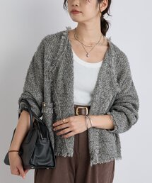 美品♡ RIVE DROITE リヴドロワ ツイードニットカーディガン 23AW 人気 RIVE DROITE リヴドロワ ツイードニットカーディガン