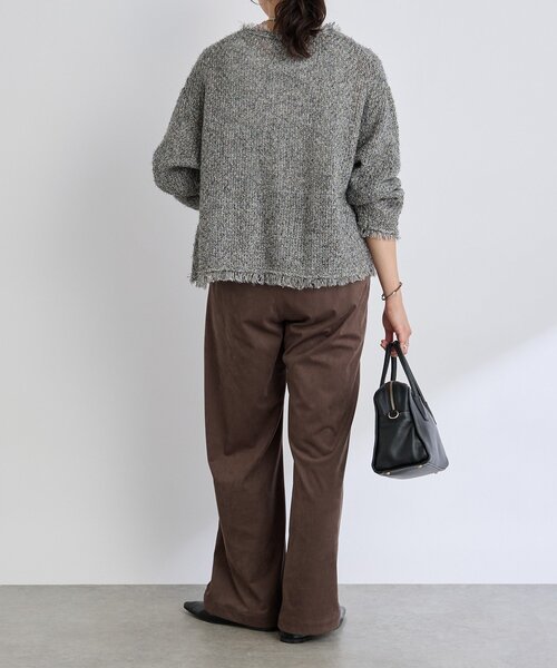 RIVE DROITE（リヴドロワ）の「【品のある着こなしに】リンクスツイードカーデ（カーディガン/ボレロ・レディース・ベージュ/ブラウン/グレー・FREE）」の7枚目の写真