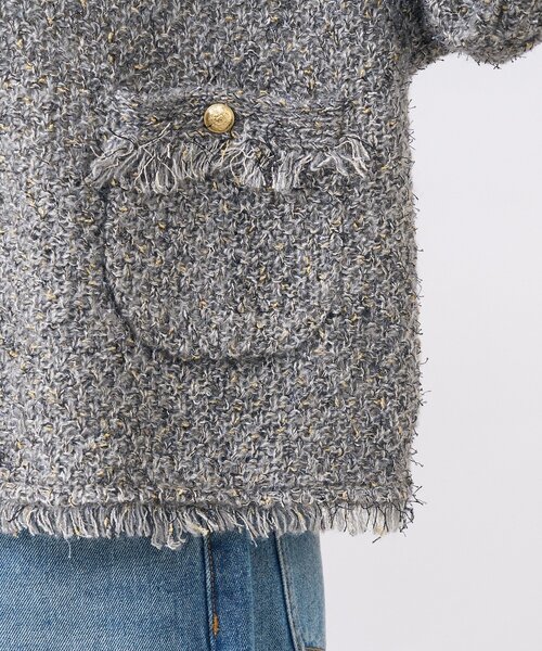 RIVE DROITE（リヴドロワ）の「【品のある着こなしに】リンクスツイードカーデ（カーディガン/ボレロ・レディース・ベージュ/ブラウン/グレー・FREE）」の16枚目の写真