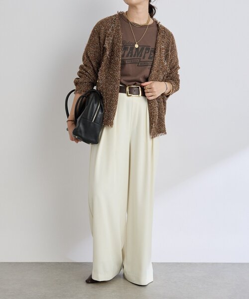 RIVE DROITE（リヴドロワ）の「【品のある着こなしに】リンクスツイードカーデ（カーディガン/ボレロ・レディース・ベージュ/ブラウン/グレー・FREE）」の19枚目の写真