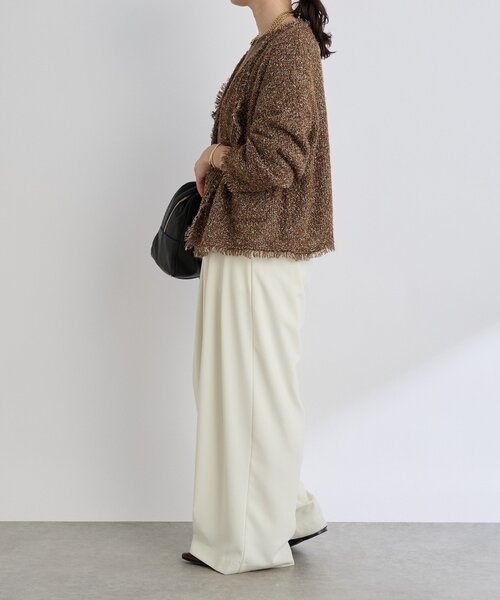 RIVE DROITE（リヴドロワ）の「【品のある着こなしに】リンクスツイードカーデ（カーディガン/ボレロ・レディース・ベージュ/ブラウン/グレー・FREE）」の20枚目の写真