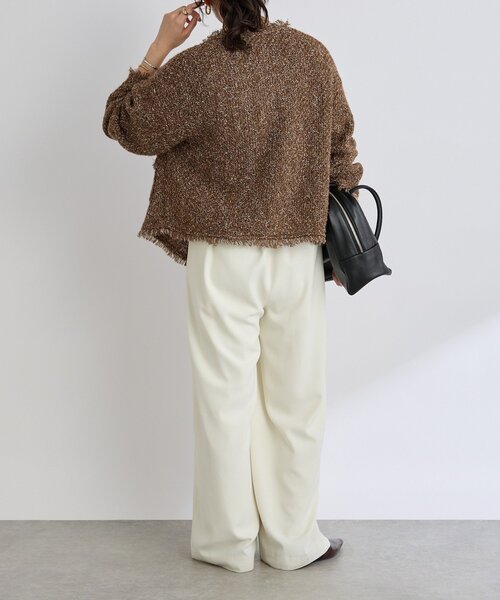 RIVE DROITE（リヴドロワ）の「【品のある着こなしに】リンクスツイードカーデ（カーディガン/ボレロ・レディース・ベージュ/ブラウン/グレー・FREE）」の21枚目の写真