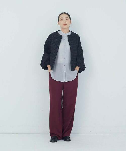 ADIEU TRISTESSE（アデュートリステス）の「バルーンスリーブジャケット（ノーカラージャケット・レディース・グレー系その他/ブラック系その他・38）」の11枚目の写真