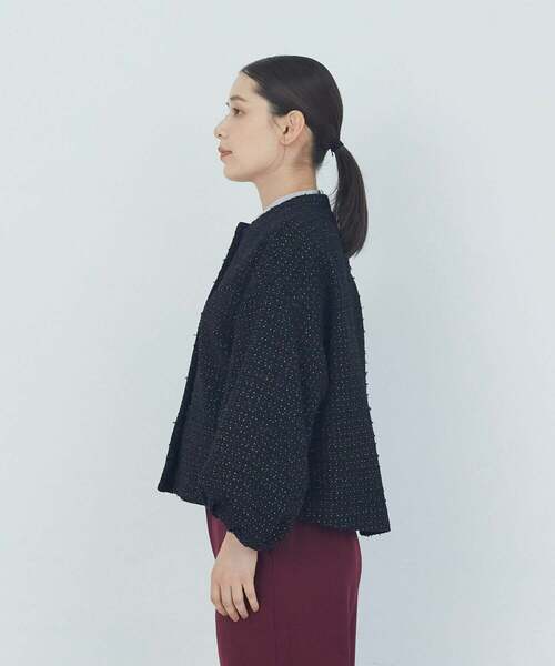 ADIEU TRISTESSE（アデュートリステス）の「バルーンスリーブジャケット（ノーカラージャケット・レディース・グレー系その他/ブラック系その他・38）」の16枚目の写真