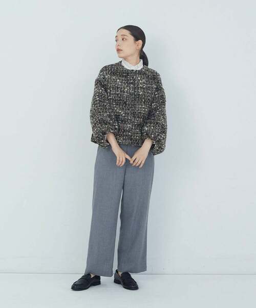 ADIEU TRISTESSE（アデュートリステス）の「バルーンスリーブジャケット（ノーカラージャケット・レディース・グレー系その他/ブラック系その他・38）」の21枚目の写真