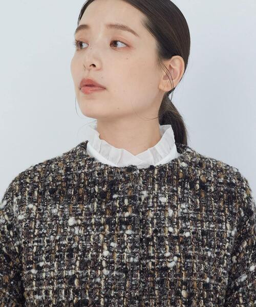 ADIEU TRISTESSE（アデュートリステス）の「バルーンスリーブジャケット（ノーカラージャケット・レディース・グレー系その他/ブラック系その他・38）」の3枚目の写真