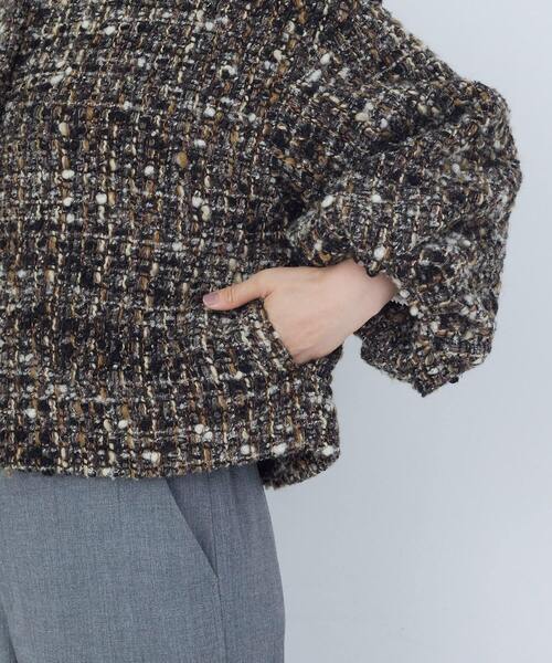ADIEU TRISTESSE（アデュートリステス）の「バルーンスリーブジャケット（ノーカラージャケット・レディース・グレー系その他/ブラック系その他・38）」の5枚目の写真