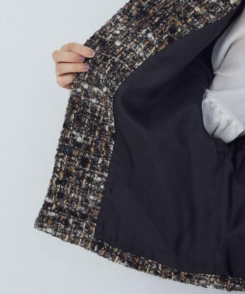 ADIEU TRISTESSE（アデュートリステス）の「バルーンスリーブジャケット（ノーカラージャケット・レディース・グレー系その他/ブラック系その他・38）」の8枚目の写真