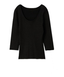 SNIDEL | Uネックシンプルリブニットプルオーバー(ニット/セーター)