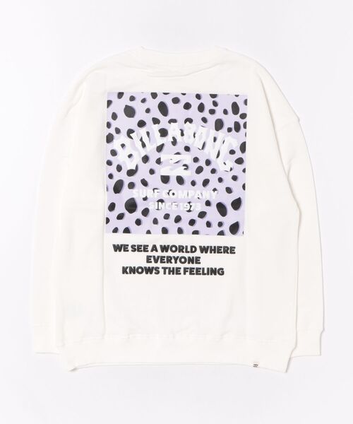 BILLABONG（ビラボン）の「BILLABONG/ビラボン トレーナー スウェット キッズ クルーネック レオパード柄 ロゴ バックプリント 裏毛 親子コーデ SQUARE LOGO BOY FIT BF016-030（スウェット・キッズ・ブラック/ホワイト・150cm/130cm/140cm）」の3枚目の写真